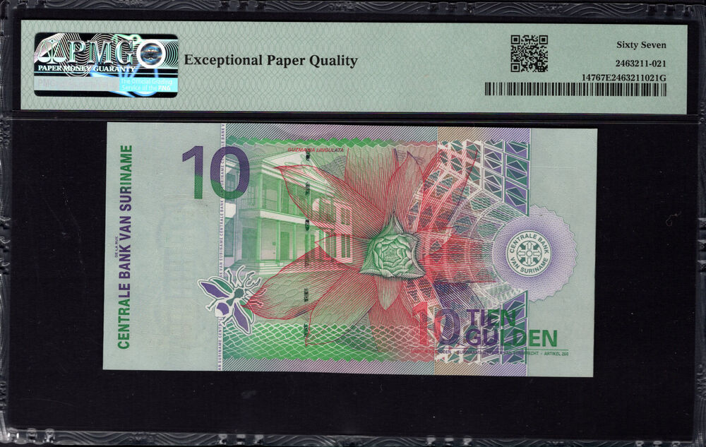 Suriname - 10 Gulden 2000 - Pick # 147 - PMG 67 EPQ