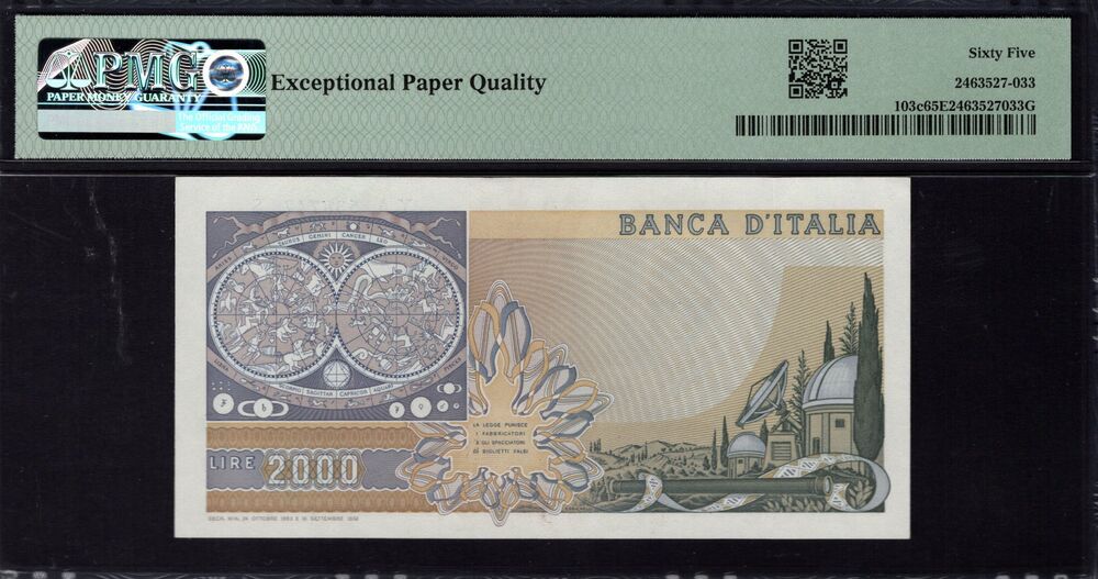 Italy - 2000 Lire 1983 - Pick # 103c - PMG 65 EPQ