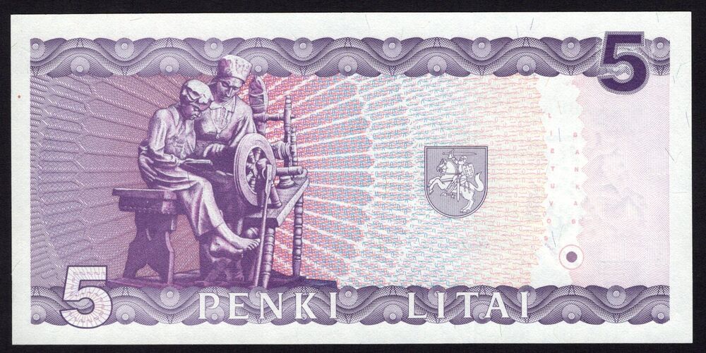 Lithuania - 5 Litai 1993 - Pick # 55 - UNC