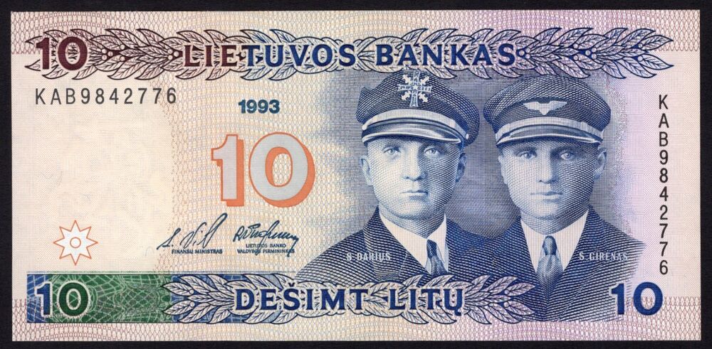 Lithuania - 10 Litu 1993 - Pick # 56 - UNC