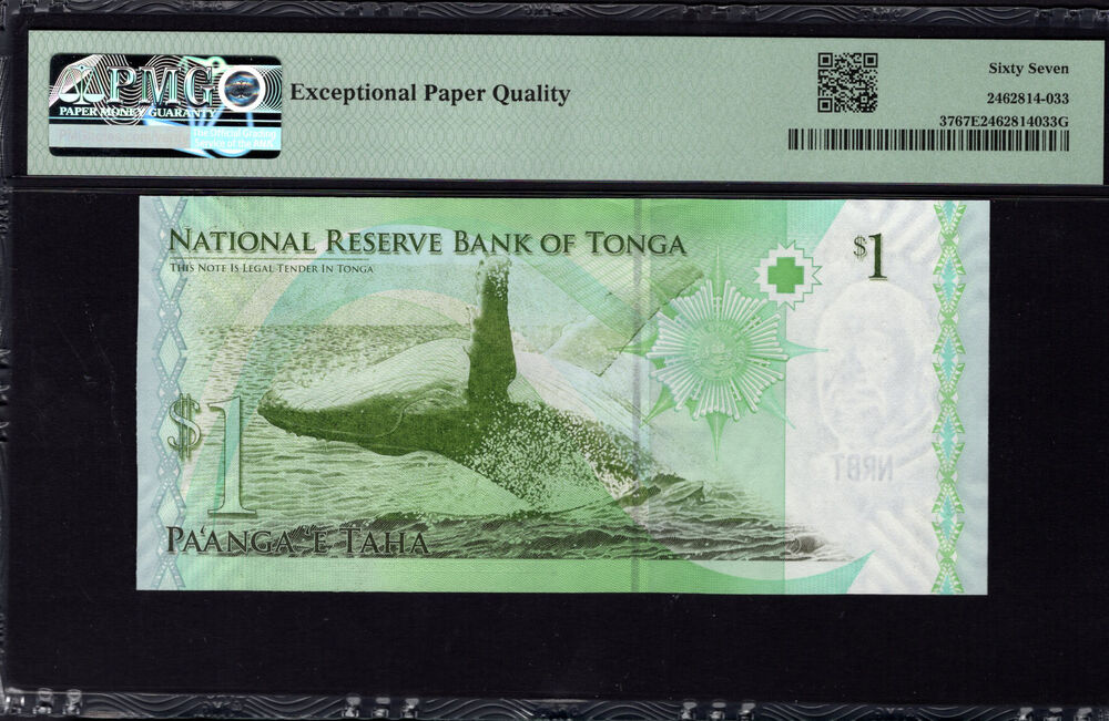 Tonga - 1 Pa'anga 2009 - Pick # 37 - PMG 67 EPQ