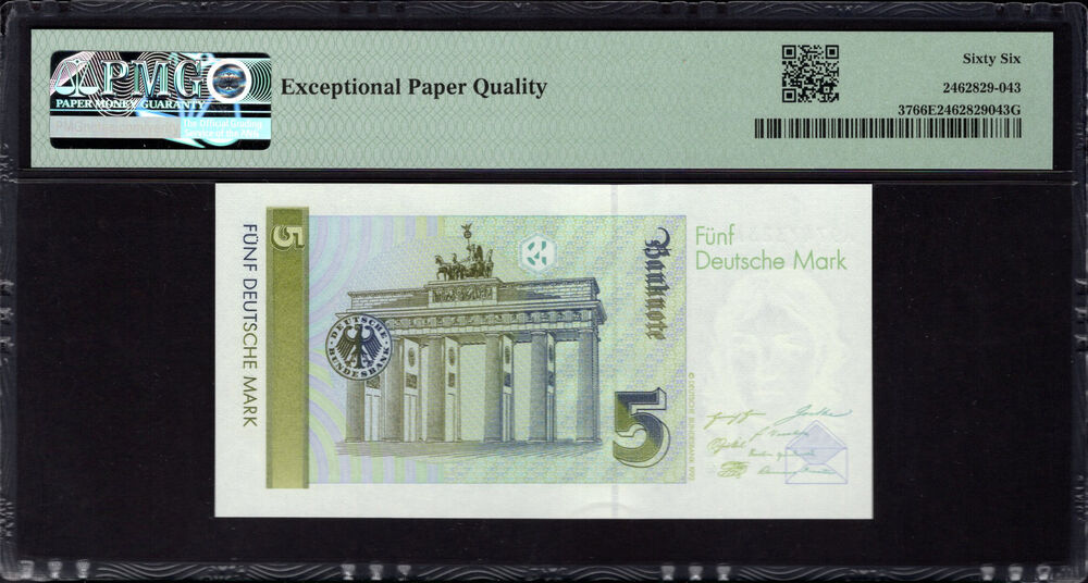 Germany - 5 Deutsche Mark 1991 - Pick # 37 - PMG 66 EPQ