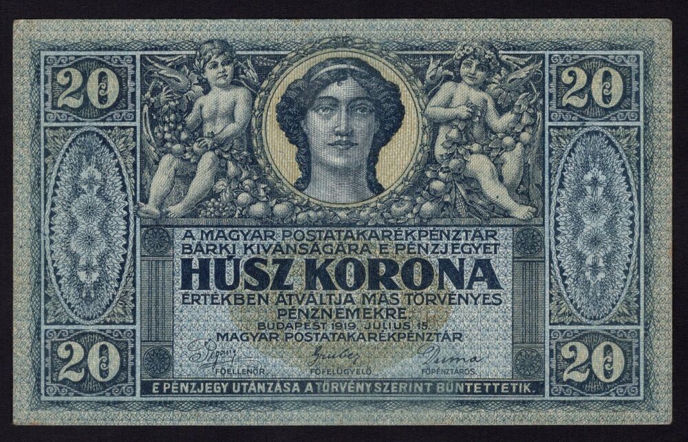 Hungary - 20 Korona 15.7.1919 - Pick # 38 - aXF