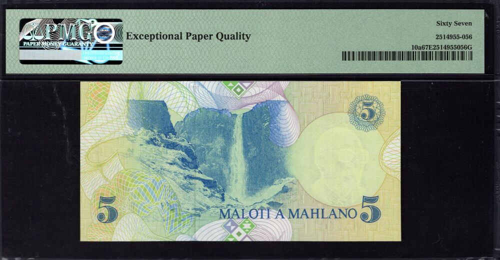 Lesotho - 5 Maloti 1989 - Pick # 10a - PMG 67 EPQ