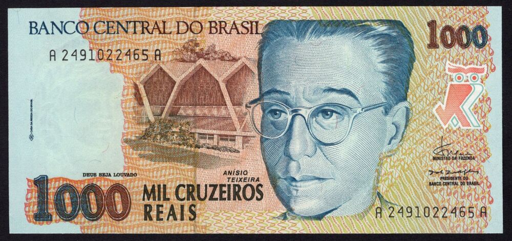 Brazil - 1000 Mil Cruzeiros Reais 1993 - Pick # 240 - UNC