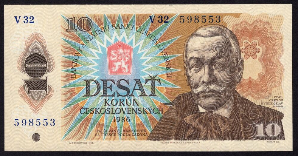 Czechoslovakia - 10 Korun 1986 - Pick # 94c - UNC