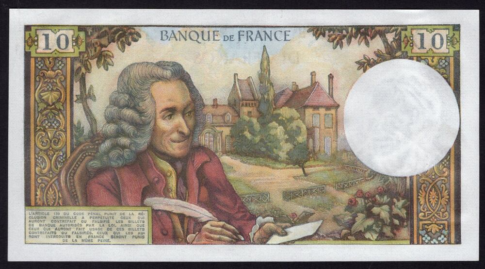 France - 10 Francs 1971 - Pick # 147d - AU