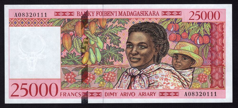 Madagascar - 25.000 Francs 1998 - Pick # 82 - UNC