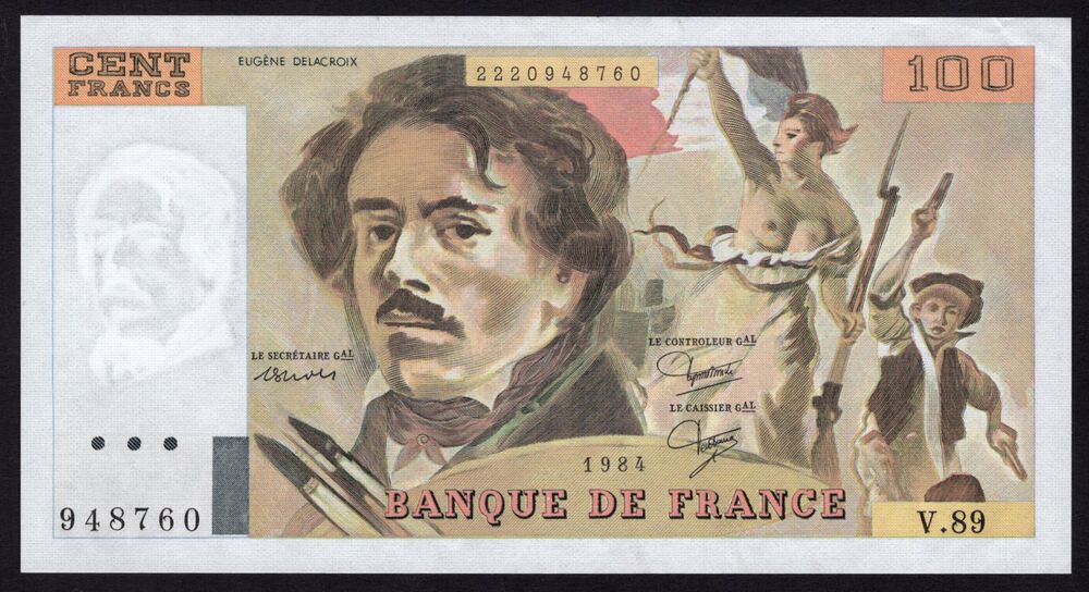 France - 100 Francs 1984 - Pick # 154b - AU