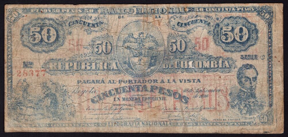 Colombia - 50 Pesos 1900 - VG