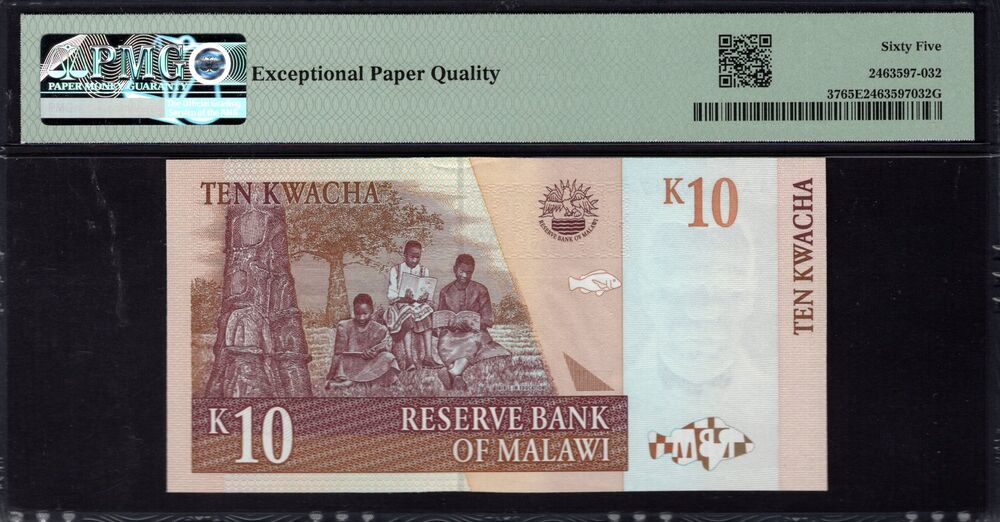 Malawi - 10 Kwacha 1997 - Pick # 37 - PMG 65 EPQ