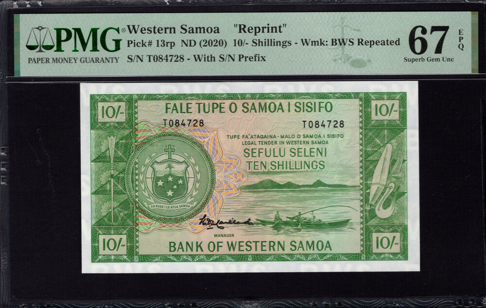 Western Samoa - 10 Shillings 2020 - Pick # 13rp - PMG 67 EPQ