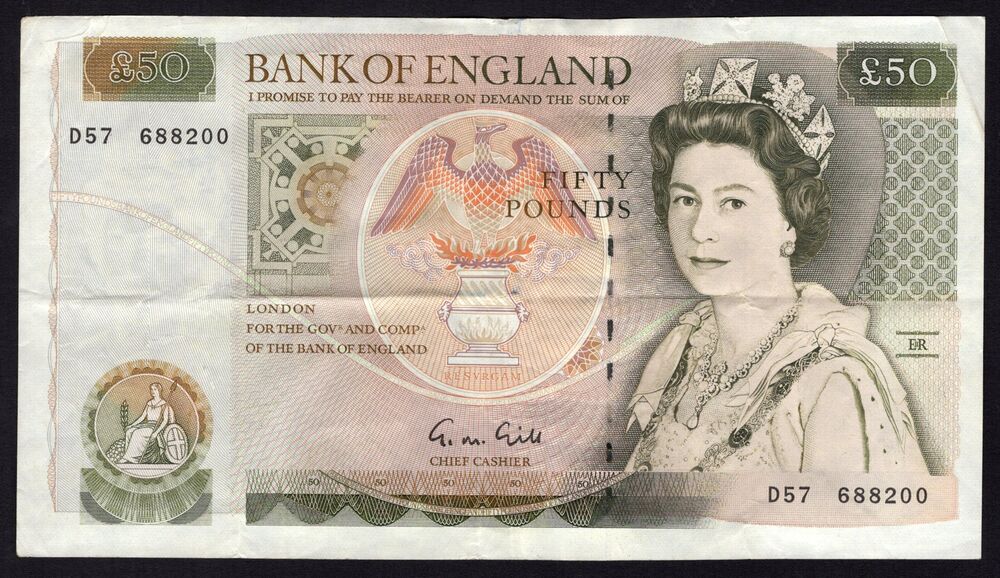 Great Britain - 50 Pounds 1981/93 - Pick # 381b - VF