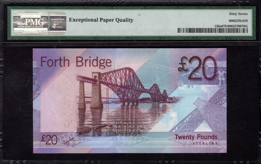 Scotland - 20 Pounds 2007 - Pick # 126a - PMG 67 EPQ