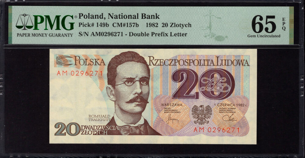 Poland - 20 Zlotych 1982 - Pick # 149b - PMG 65 EPQ