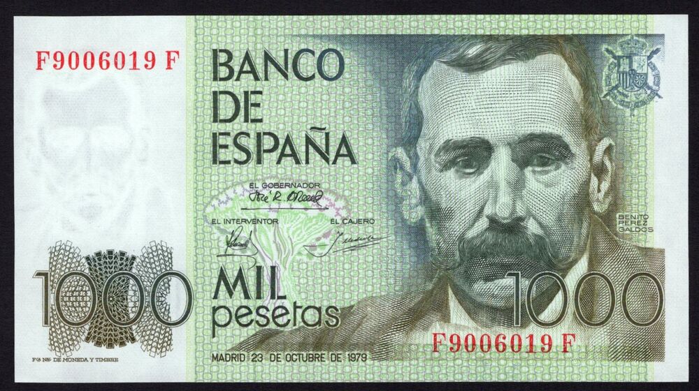 Spain - 1000 Pesetas 1979 - Pick # 158 - AU