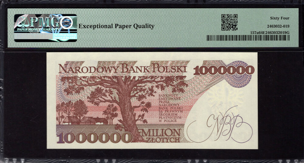Poland - 1.000.000 Zlotych 1991 - Pick # 157a - PMG 64 EPQ