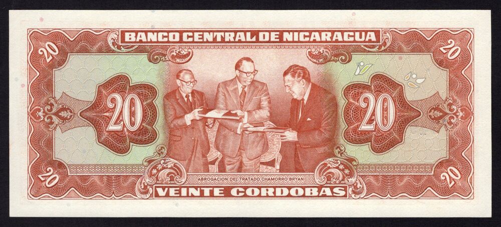 Nicaragua - 20 Cordobas 1972 - Pick # 124 - UNC
