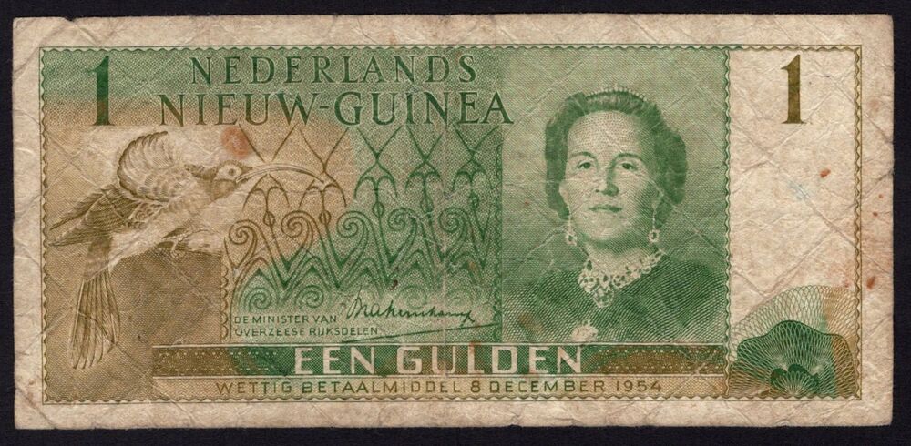 Netherlands New Guinea - 1 Gulden 1954 - Pick # 11 - VG/Fine