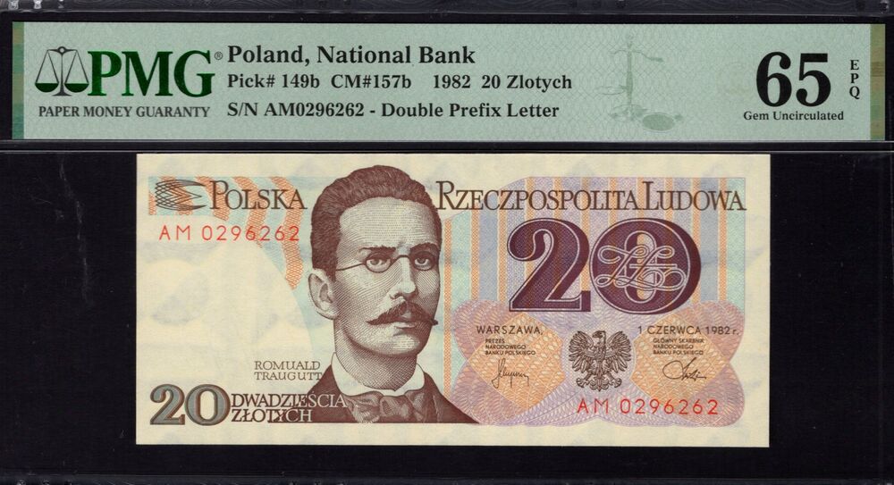 Poland - 20 Zlotych 1982 - Pick # 149b - PMG 65 EPQ