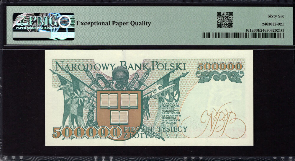 Poland - 500.000 Zlotych 1993 - Pick # 161a - PMG 66 EPQ