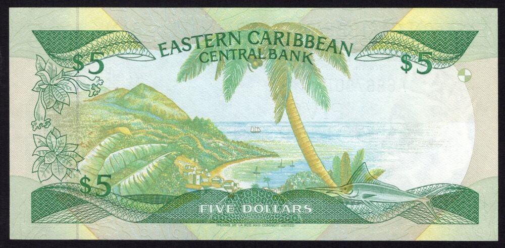 East Caribbean States, St. Kitts - 5 Dollars 1986/88 - Pick # 18k - UNC