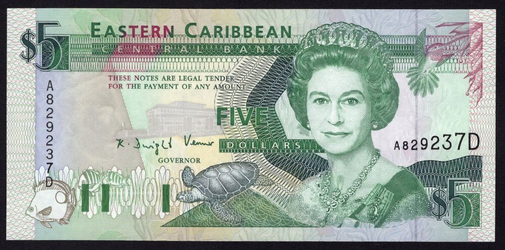 East Caribbean States, Dominica - 5 Dollars 1993 - Pick # 26d - UNC