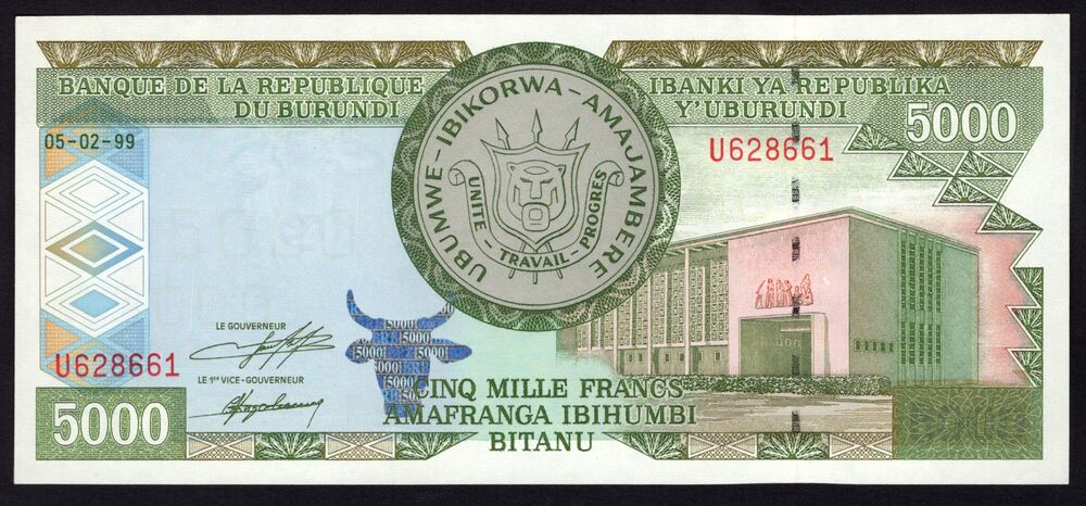 Burundi - 5000 Francs 1999 - Pick # 42a - UNC-