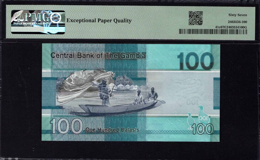 Gambia - 100 Dalasis 2023 - Pick # 41c - PMG 67 EPQ