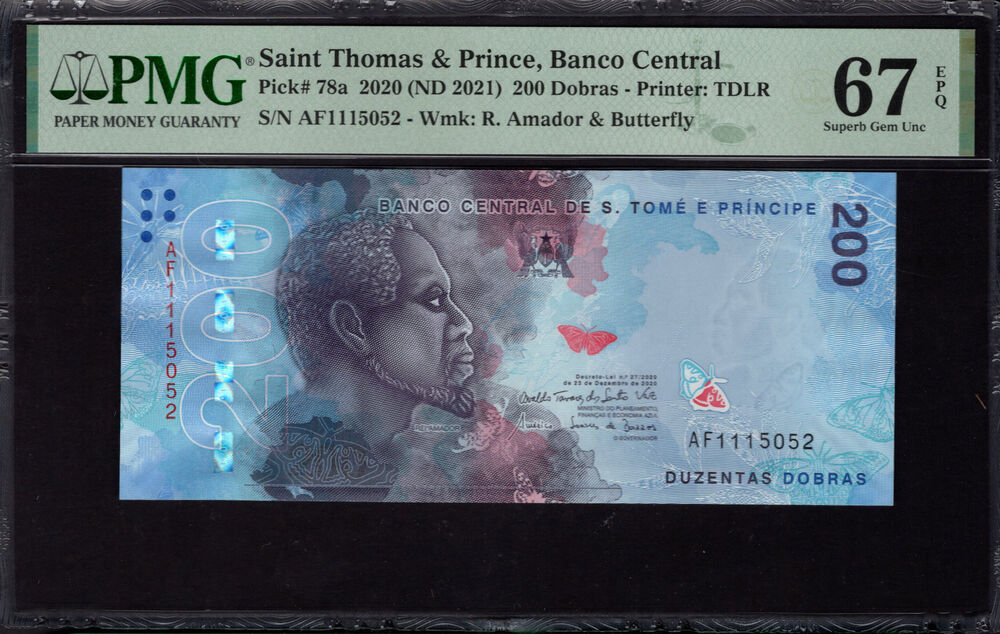 Sao Tome and Principe - 200 Dobras 2020 - Pick # 78a - PMG 67 EPQ