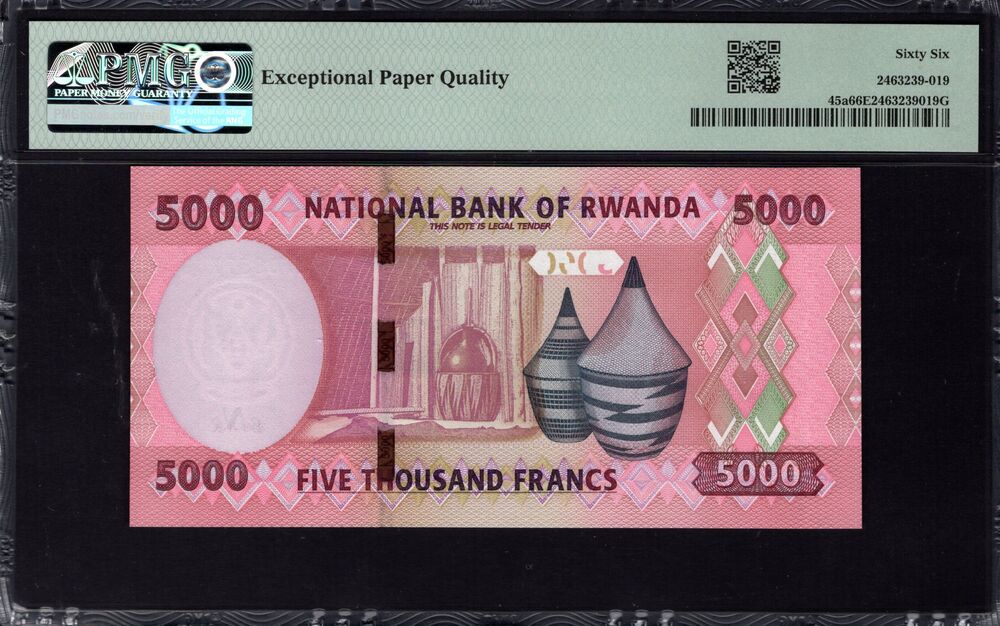Rwanda - 5000 Francs 2024 - Pick # 45a - PMG 66 EPQ