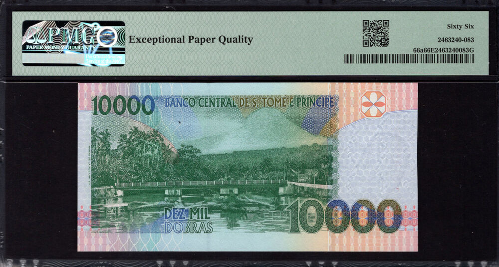 Sao Tome and Principe - 10000 Dobras 1996 - Pick # 66a - PMG 66 EPQ