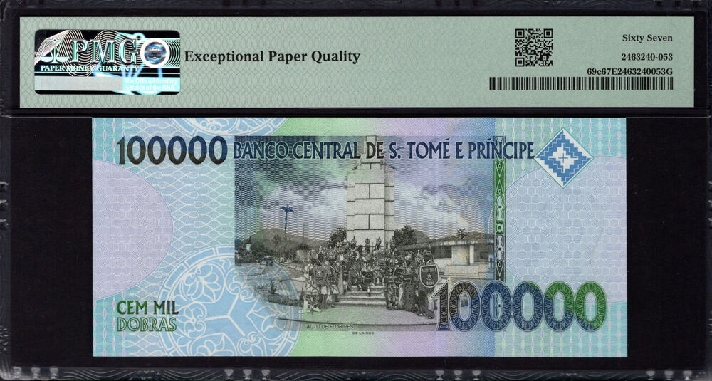 Sao Tome and Principe - 100.000 Dobras 2013 - Pick # 69c - PMG 67 EPQ