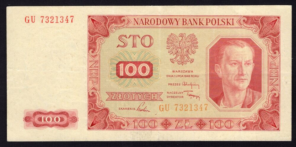 Poland - 100 Zlotych 1948 - Pick # 139 - VF