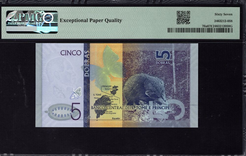 Sao Tome and Principe - 5 Dobras 2020 - Pick # 76a - PMG 67 EPQ