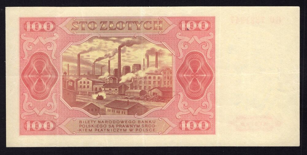 Poland - 100 Zlotych 1948 - Pick # 139 - VF
