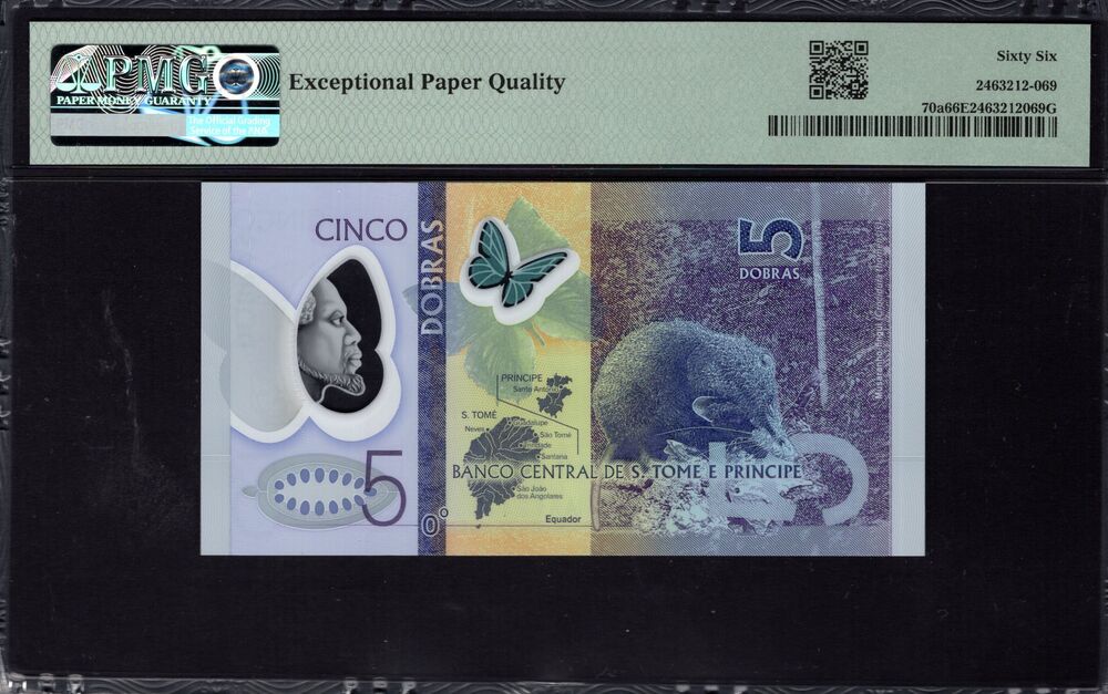 Sao Tome and Principe - 5 Dobras 2016 - Pick # 70a - PMG 66 EPQ
