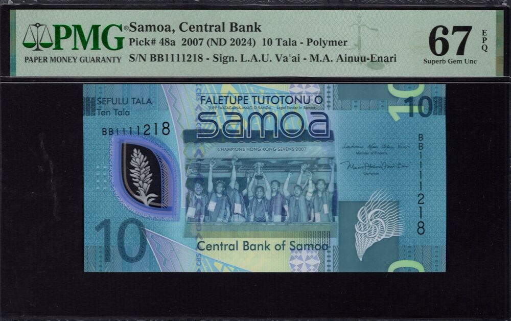Samoa - 10 Tala 2007 - Pick # 48a - PMG 67 EPQ