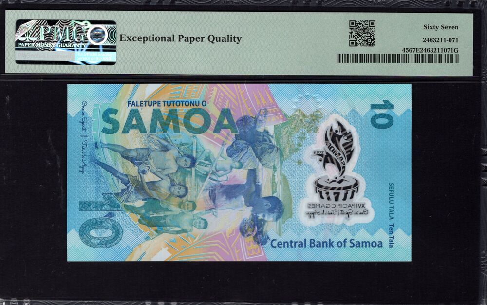 Samoa - 10 Tala 2019 - Pick # 45 - PMG 67 EPQ