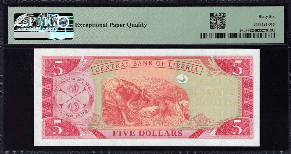 Liberia - 5 Dollars 2003 - Pick # 26a - PMG 66 EPQ