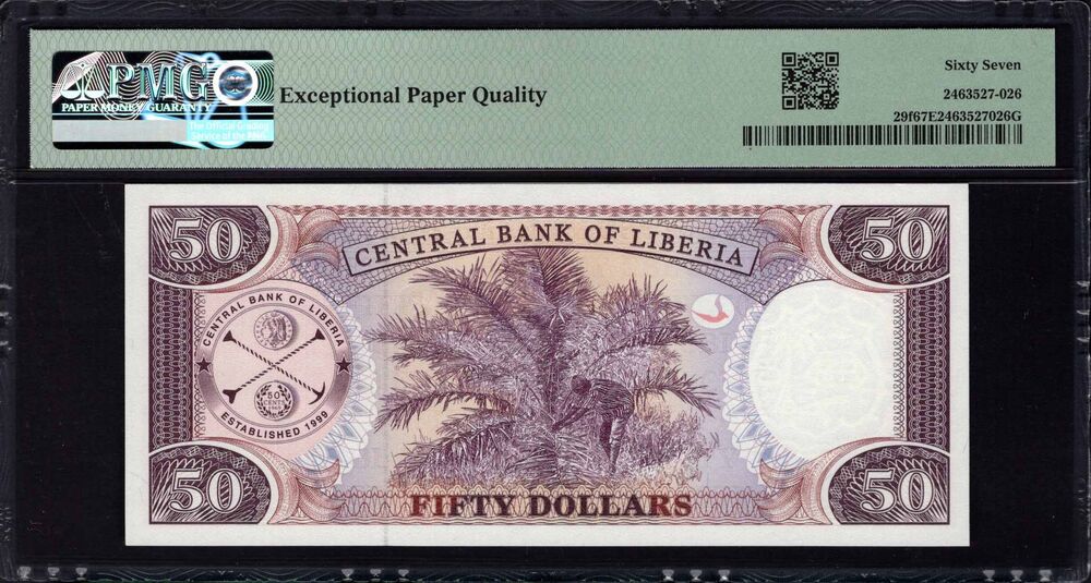 Liberia - 50 Dollars 2011 - Pick # 29f - PMG 67 EPQ