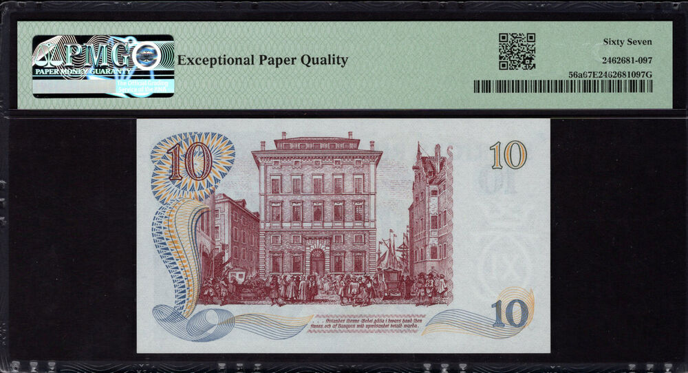 Sweden - 10 Kronor 1968 - Pick # 56a - PMG 67 EPQ