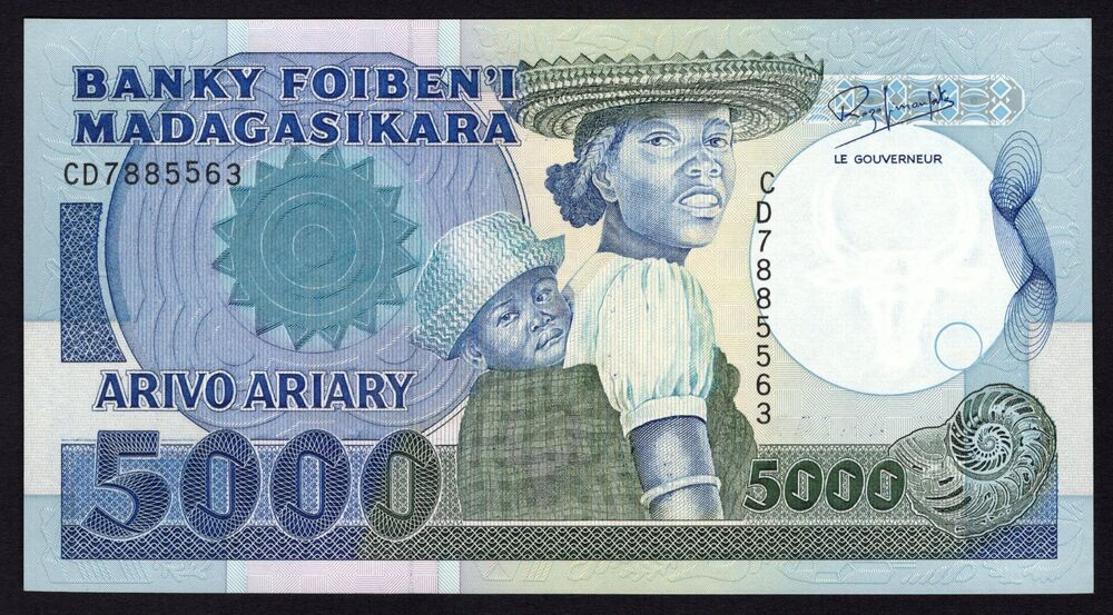 Madagascar - 5000 Francs 1988/94 - Pick # 73b  - UNC