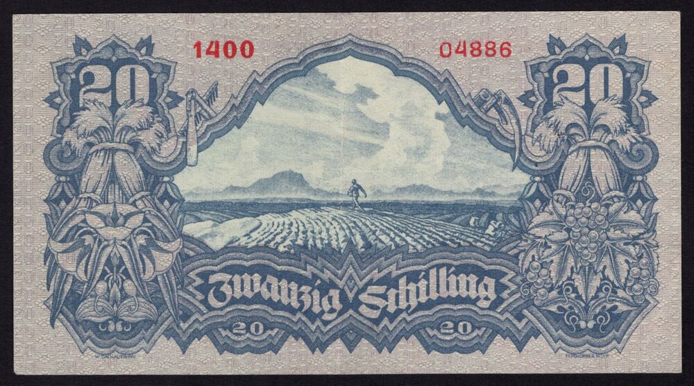 Austria - 20 Schilling 1945 - Pick # 116 - XF