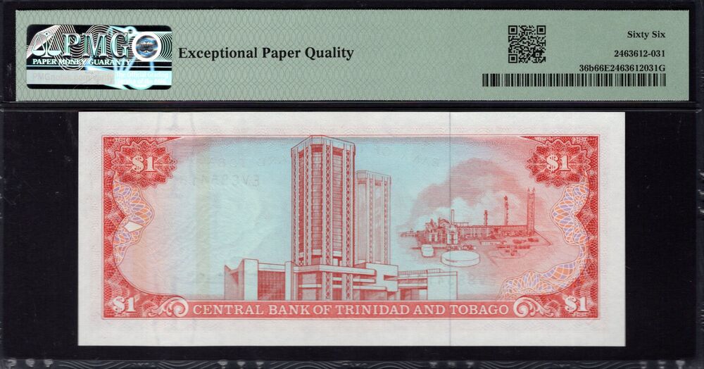 Trinidad and Tobago - 1 Dollar 1985 - Pick # 36b - PMG 66 EPQ