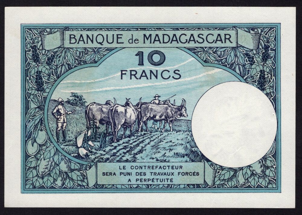 Madagascar - 10 Francs 1937/47 - Pick # 36 - AU (ph)