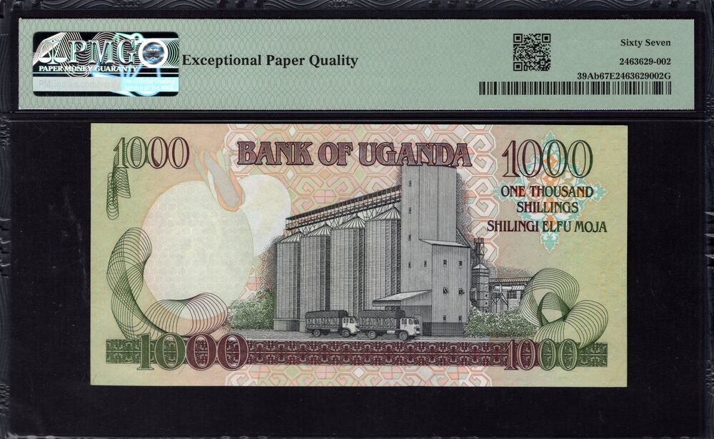 Uganda - 1000 Shillings 2003 - Pick # 39Ab - PMG 67 EPQ
