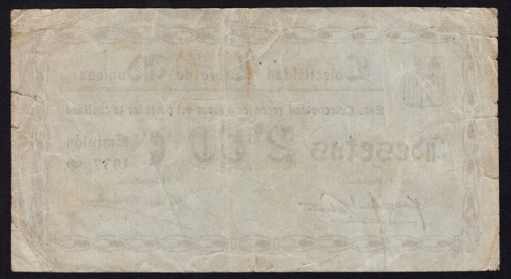 Spain - Muniesa, 2.50 Pesetas 1937 - Pick # NL - Fine