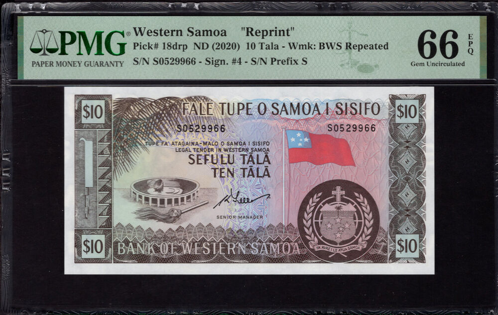 Western Samoa - 10 Tala 2020 - Pick # 18drp - PMG 66 EPQ