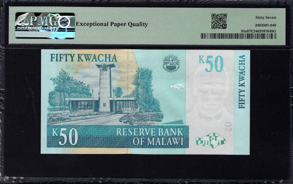 Malawi - 50 Kwacha 2005 - Pick # 53a - PMG 67 EPQ